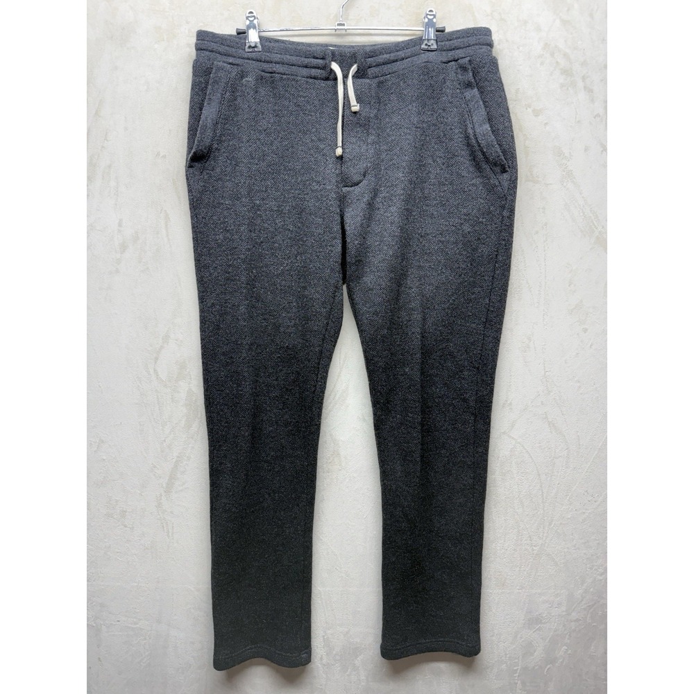 Taylor Stitch Pants Men's Medium The Feds Gray Knit Charcoal Herringbone Wool